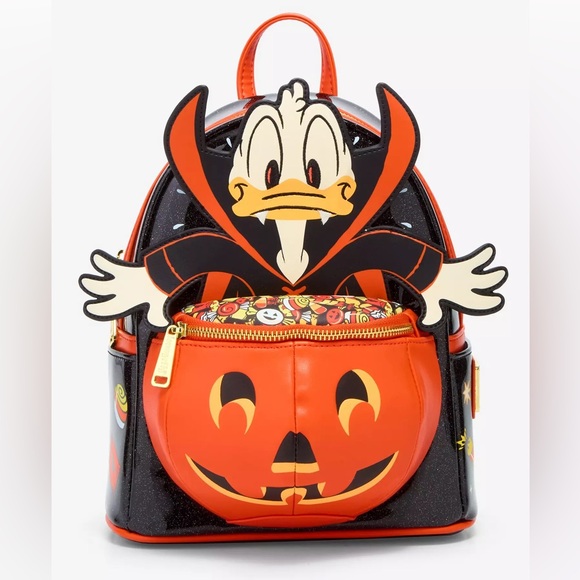 Loungefly Disney Donald Duck Vampire Costume Mini Backpack NWT - Picture 1 of 4